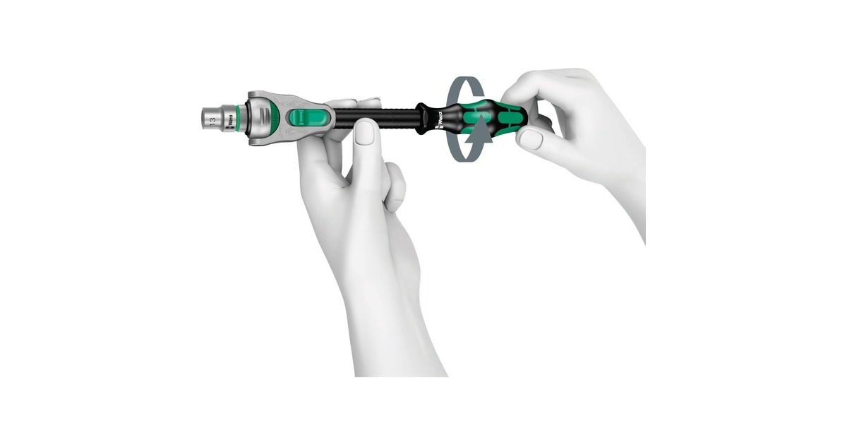 Wera8000 B Zyklop Speed ratel met 3/8