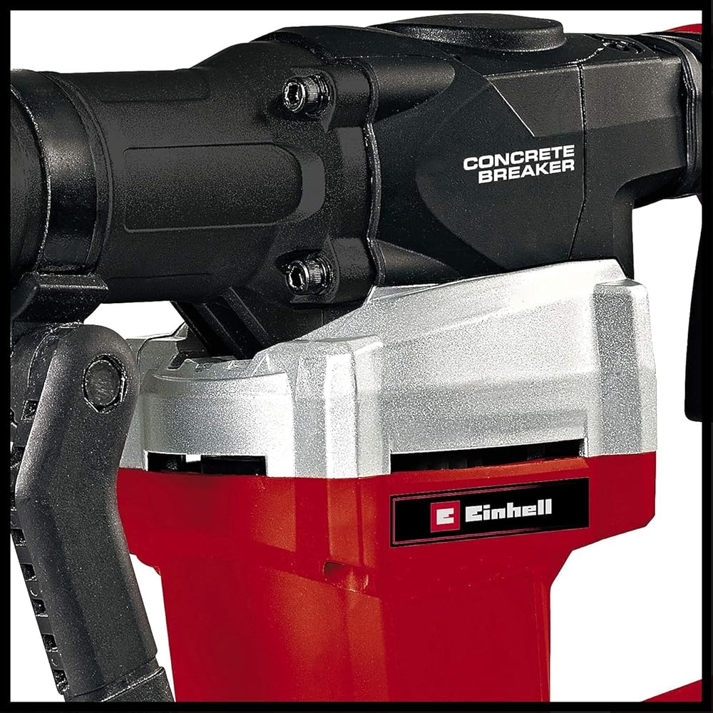 Einhell Marteau démolisseur TE-DH 32 (1 500 W, force de frappe de 32 J, mandrin SDS-max, poignée principale anti-vibration + revêtement souple Softgrip, vendu avec pointeau et burin plat + E-box) : Bricolage