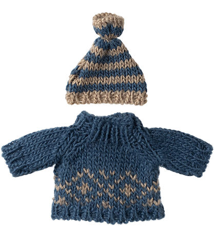 Maileg Pullover/Mütze - Strick - Maus - Papa