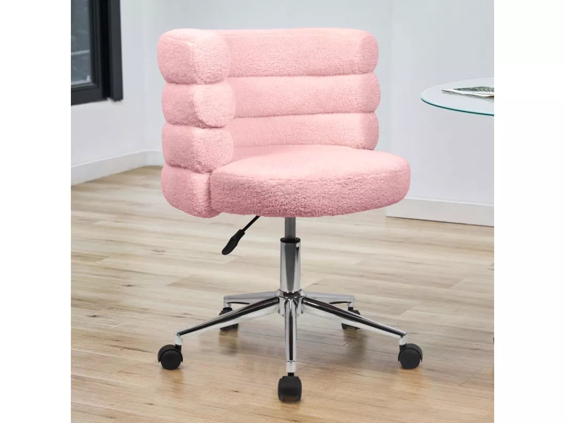 Chaise de bureau réglable en hauteur avec roulettes