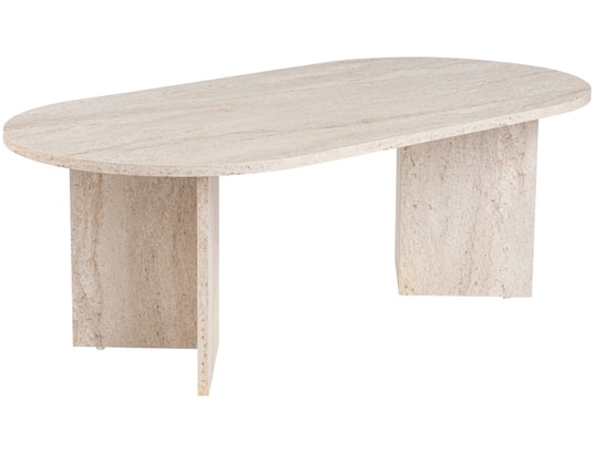 CONCEPT1 - Table basse Sable travertin 119 x 60 x h40cm
