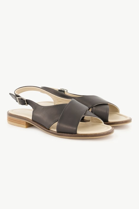 Ledersandalen, elastische Fersenriemen, Weite H