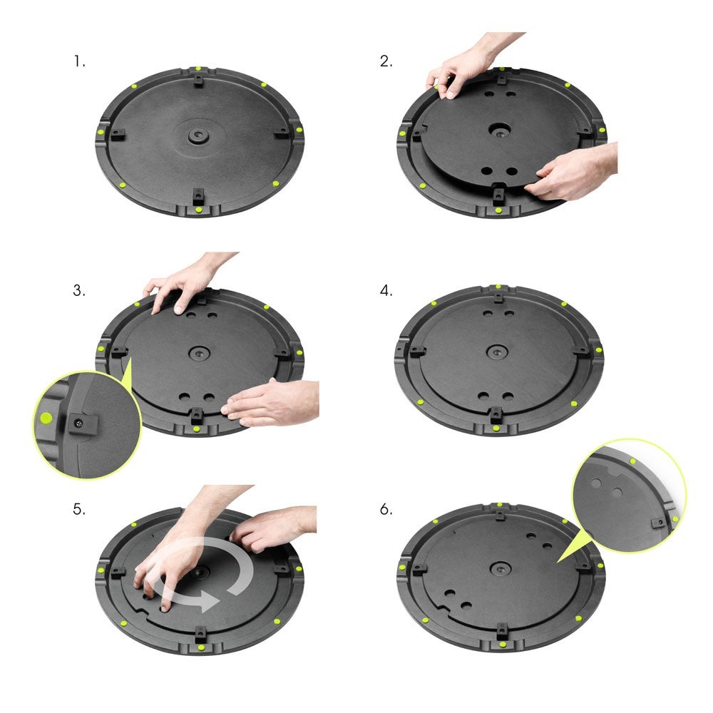 Gravity WB 123 SET 1 B voetplaat voor M20-palen inclusief gewicht