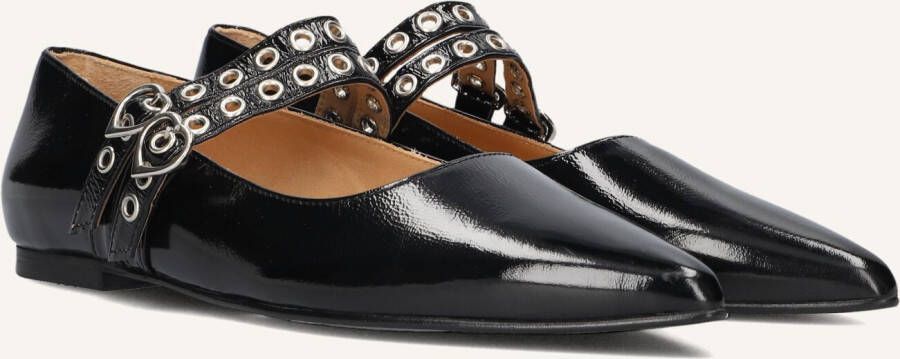 TORAL Ballerina Dames Coeur Maat: 38 Materiaal: Lakleer Kleur: Zwart