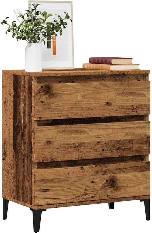 vidaXL - Dressoir - Hout - Oud Houtkleurig - 60x35x70 cm