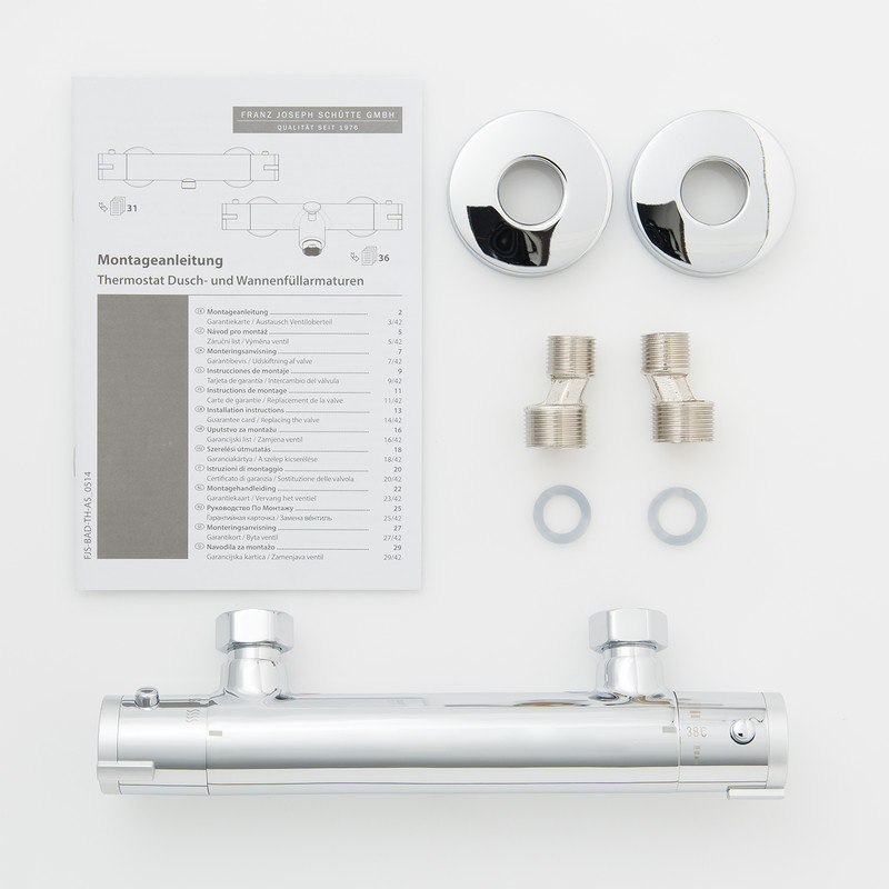 Schütte London thermostatische douchekraan 120mm chroom