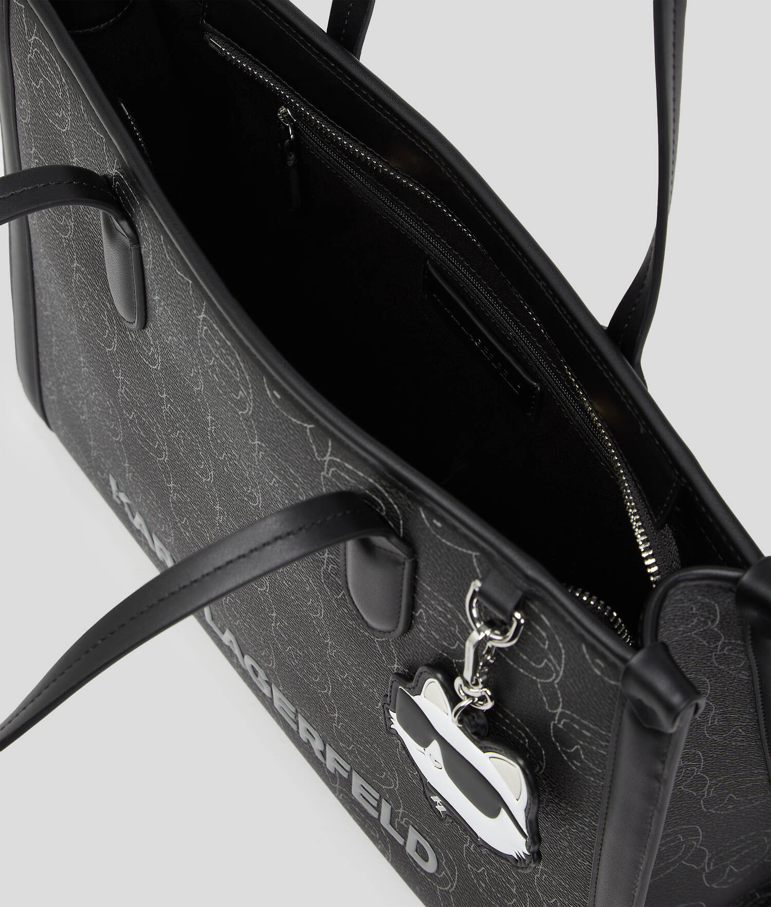 SAC CABAS IKON TAILLE MOYENNE - NFT All Over Pattern Noir
