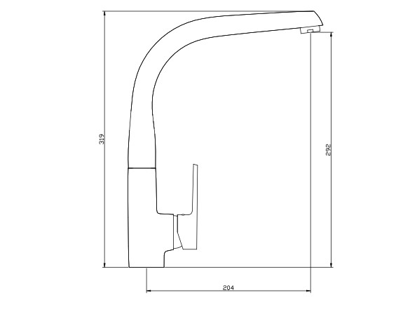 Sanigoods Kasper keukenmengkraan chroom