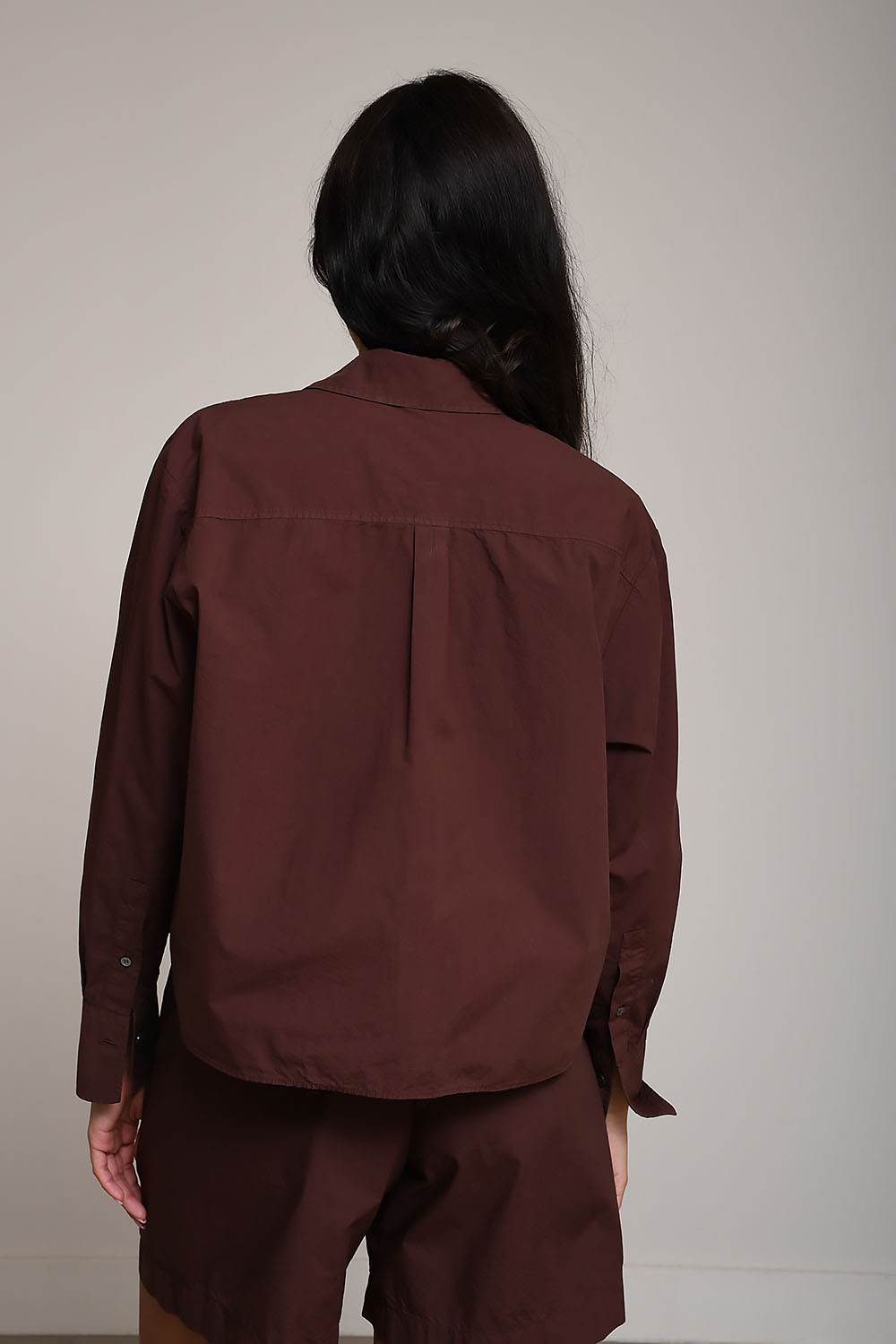 Mia cotton cropped shirt
