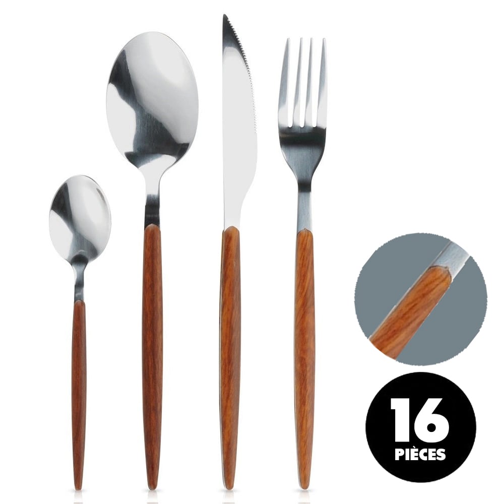 Ménagère 16 pièces styleWOOD