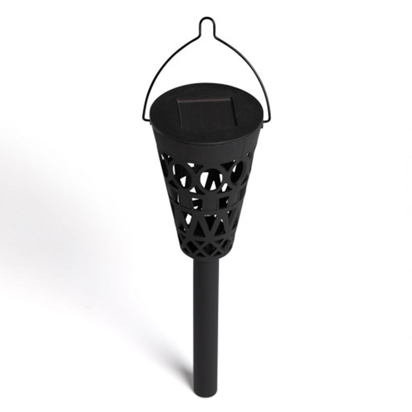 Pratik Garden 4 Balises solaires 2 en 1 noires - D.8x12 cm