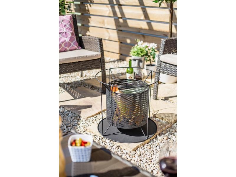 La Hacienda Feuerkorb Kora, Ø 44 cm Funktionale Feuerschale in attraktivem perforiertem Design