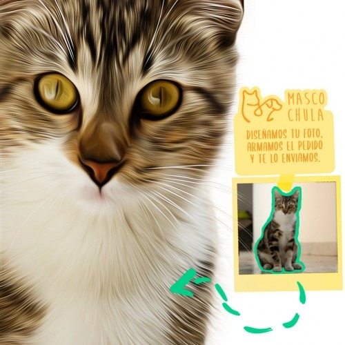 Retrato digital personalizado do seu animal de estimação, Rocky Mascochula.