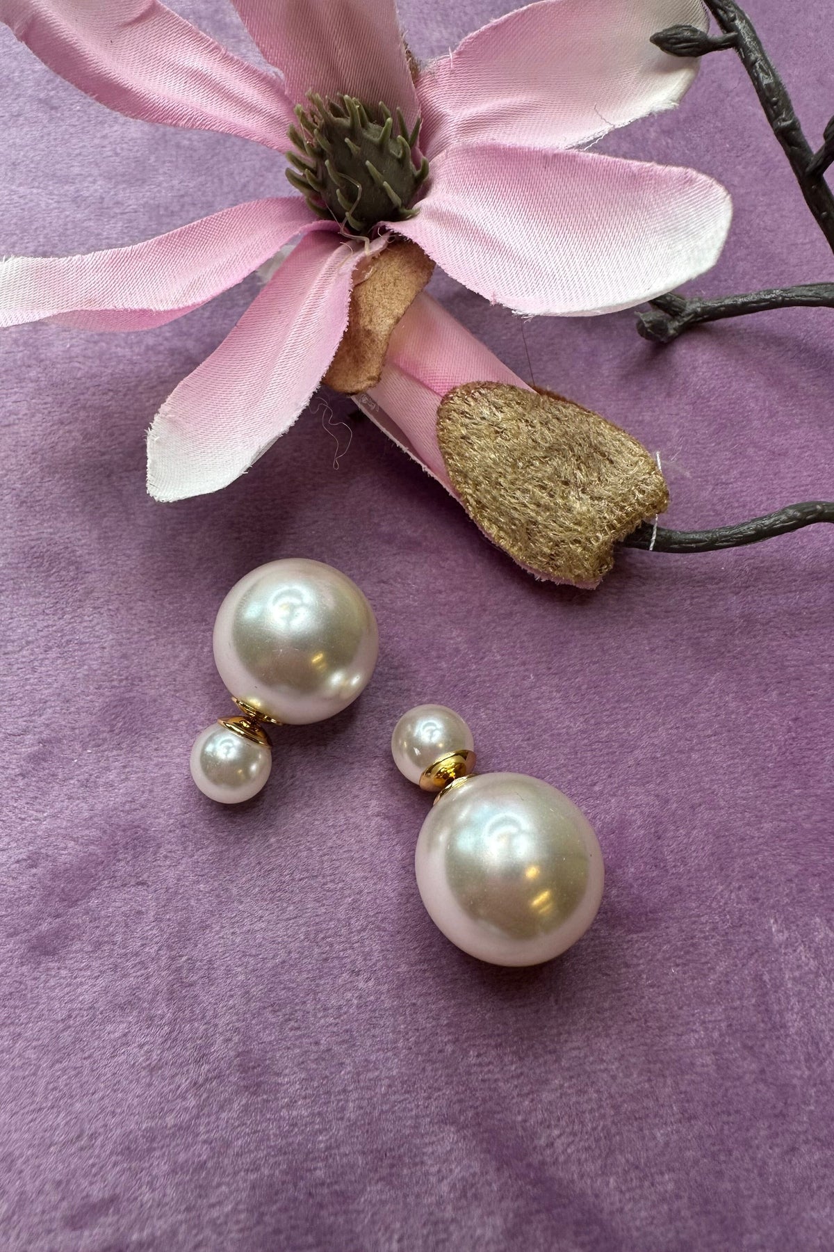 Mellow Moon Behind Ear Pearl Earring