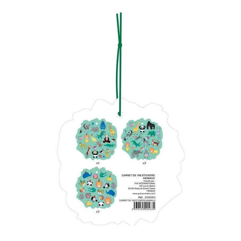 Carnet de 186 stickers - animaux