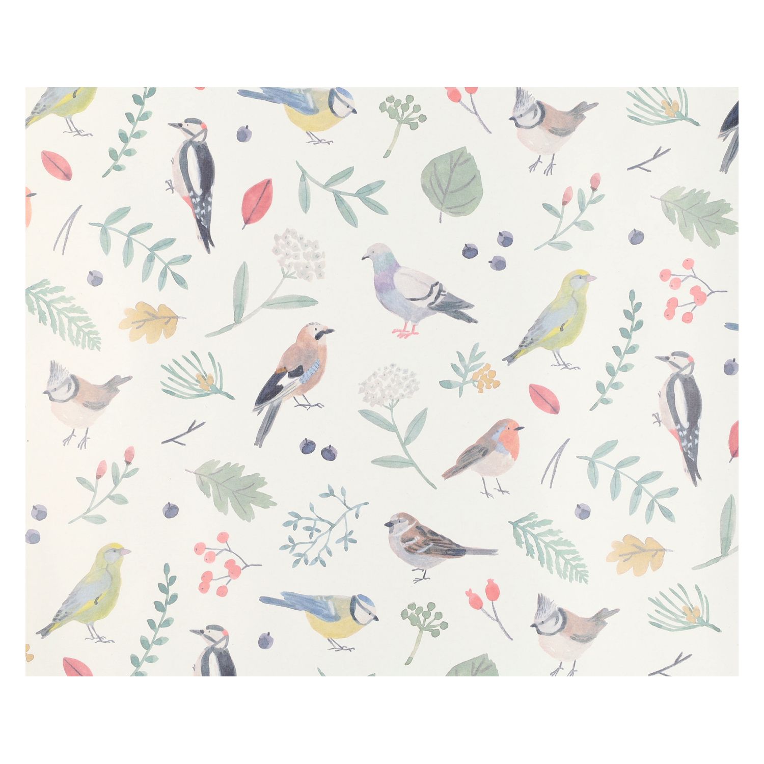 Inpakpapier met vogels, 70 x 250 cm