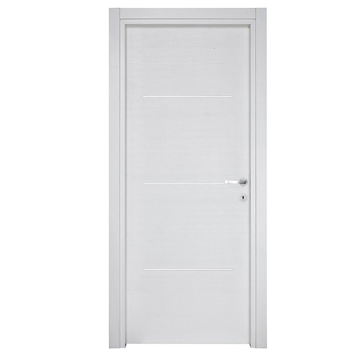 Bloc-porte Triaconta blanchi H.204 x l.73 cm, poussant gauche