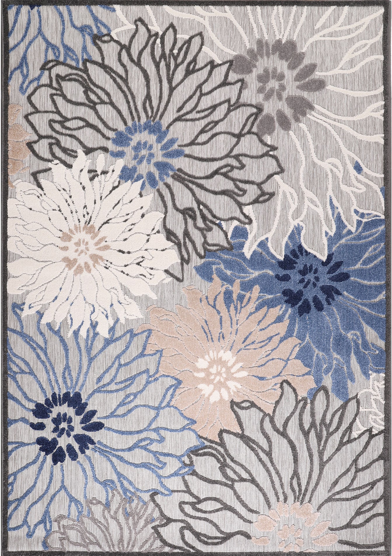 Sanat Teppich »Floral 2 Outdoor« rechteckig 6 mm Höhe In- und Outdoor geeignet, Blumen, Balkon, Terrasse, Aussenbereich