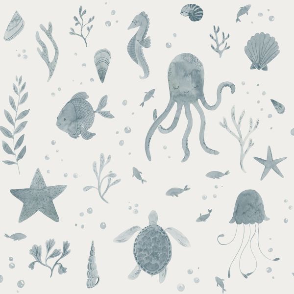 Van Sand Della Behang - Ocean Blue