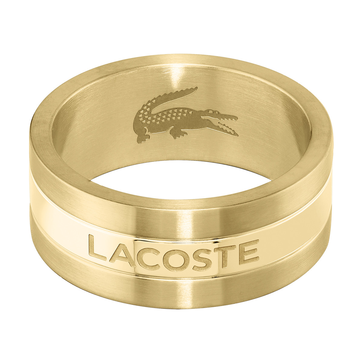 Bague LACOSTE acier doré