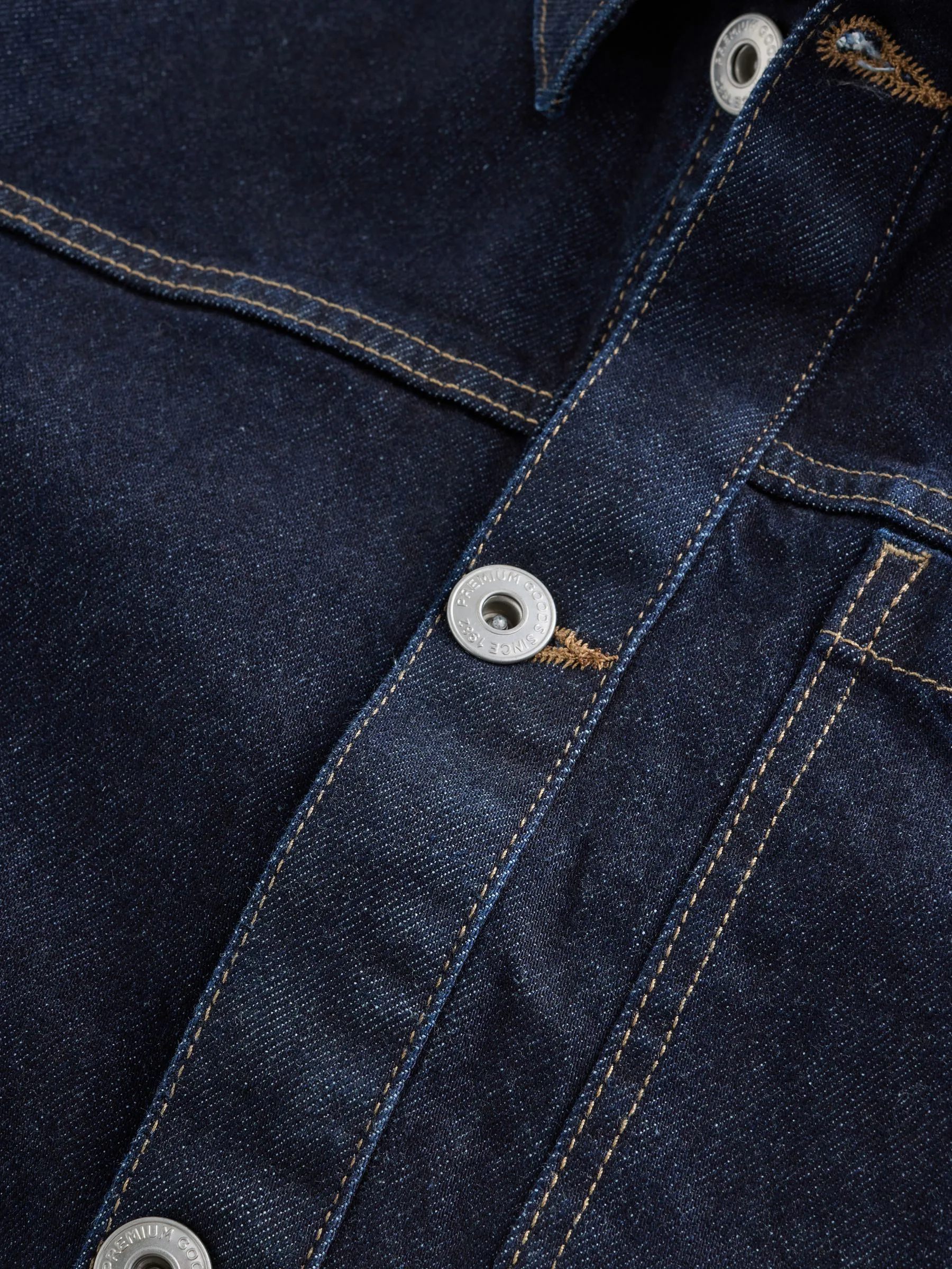 Indigoblauw - Chore Style Denim Shacket