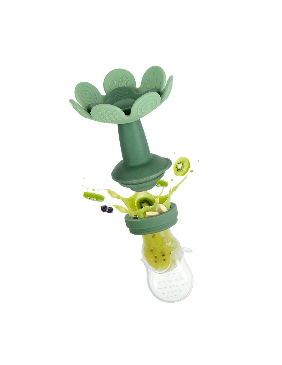 Haakaa Blumenförmiger Fruchtsauger und Gefrierhülle Set