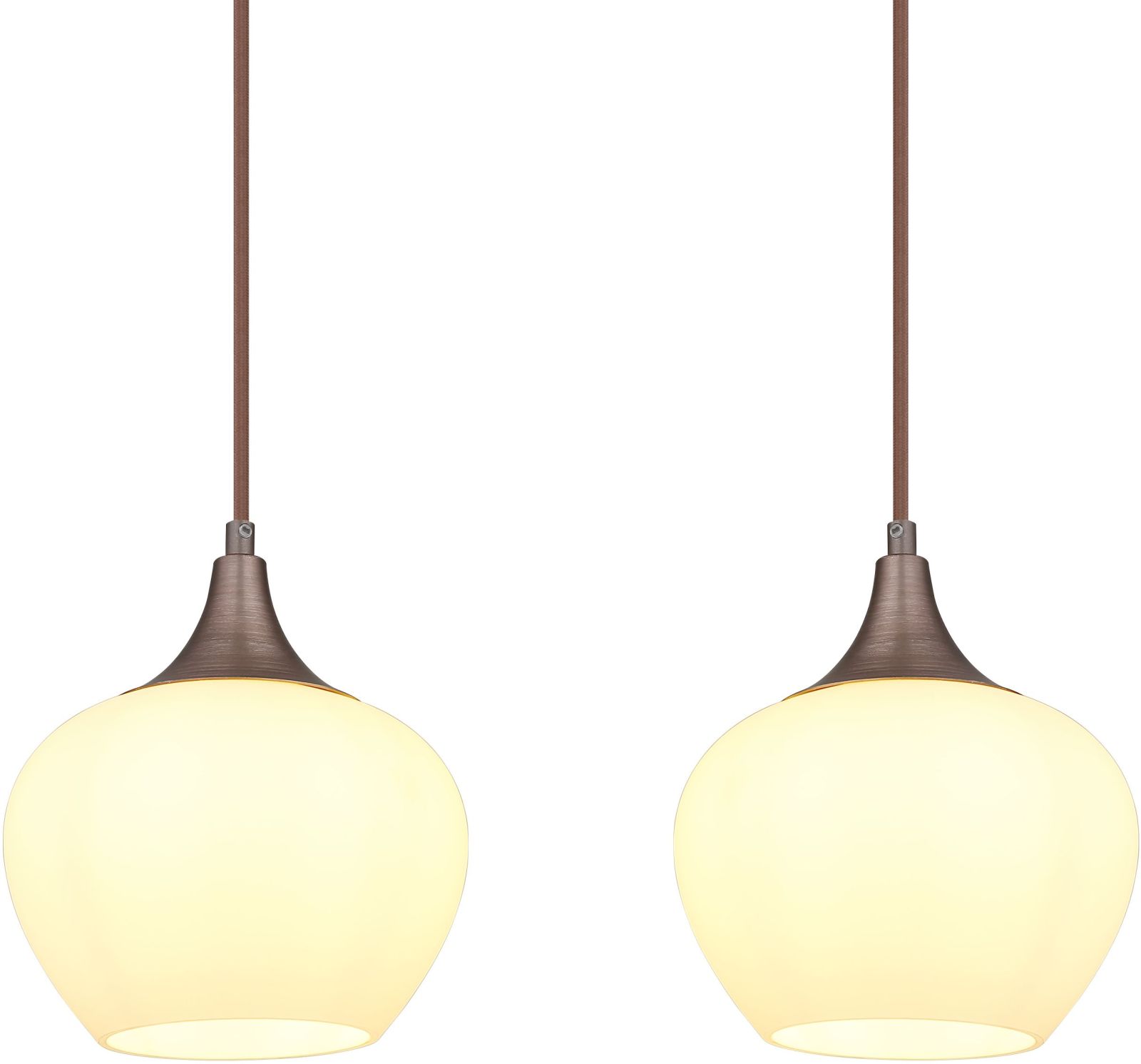 Hängeleuchte - kaffeefarben-opal - 4-flammig - 120 cm
