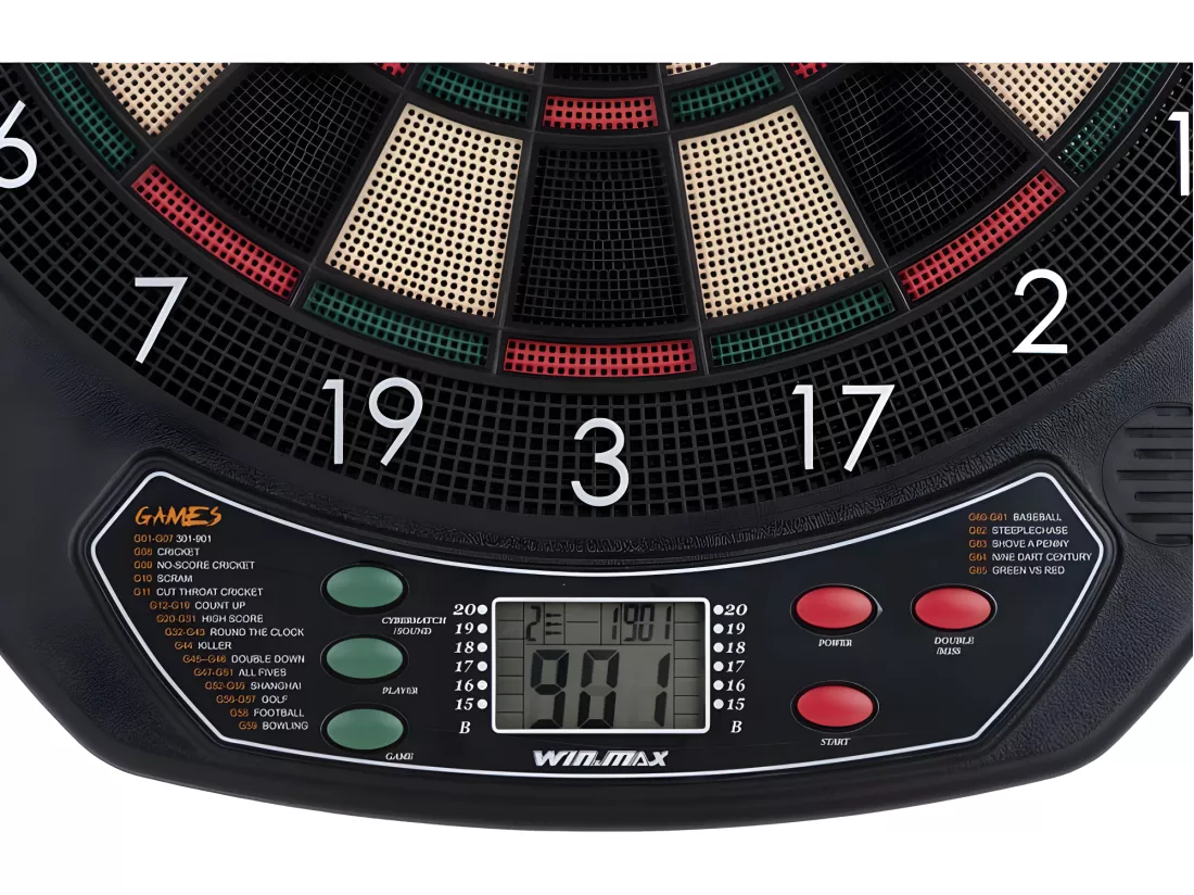 Jeu de fléchettes électronique 21 modes - Noir
