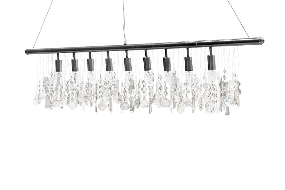 Extravagante Hängelampe DIAMONDS XL 120cm Kristall Lampe mit 9 Leuchten