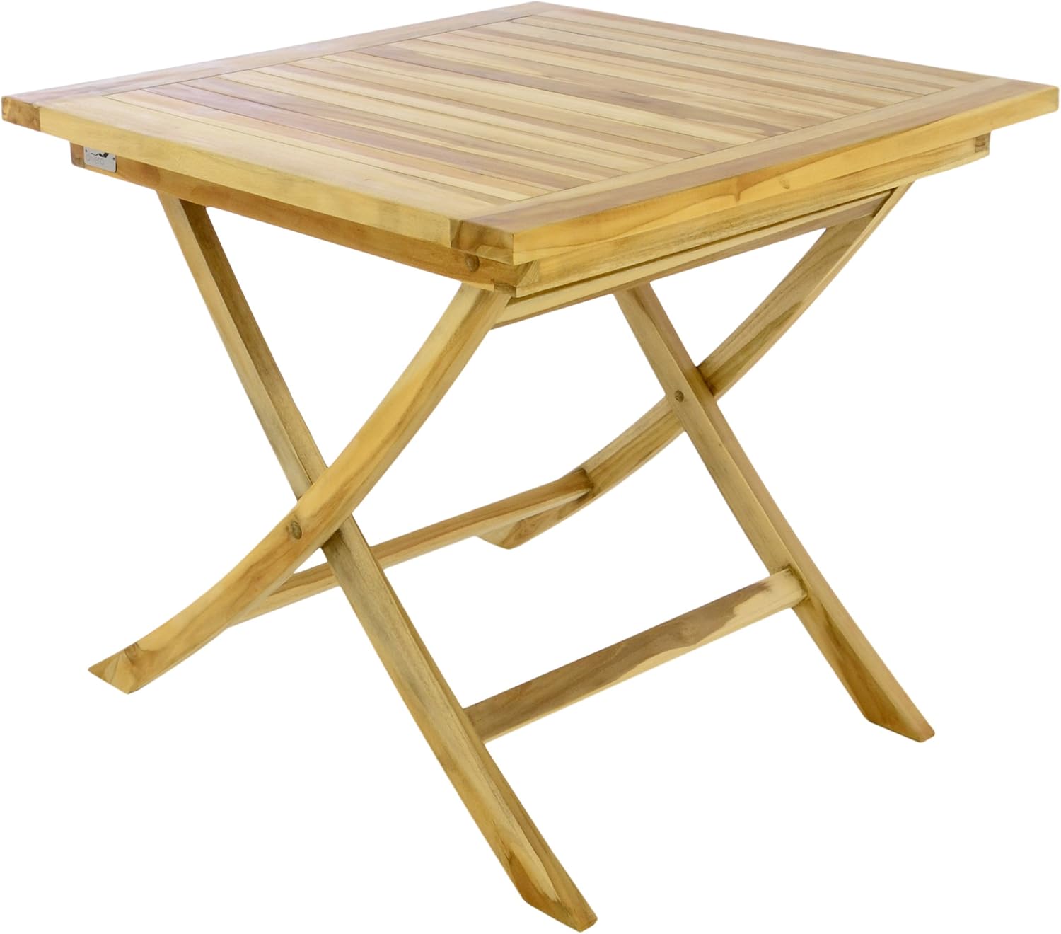 Divero klappbarer Gartentisch Bergen aus Teak Holz, unbehandelt – Farbe: Natur-Braun TB2673217