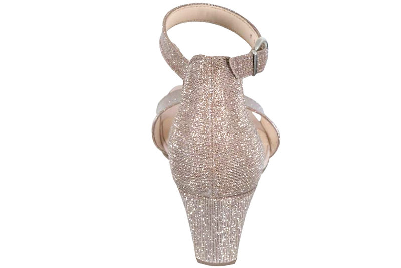 GABOR SANDAL I ROSEGOLD SKIND PÅ HÆL