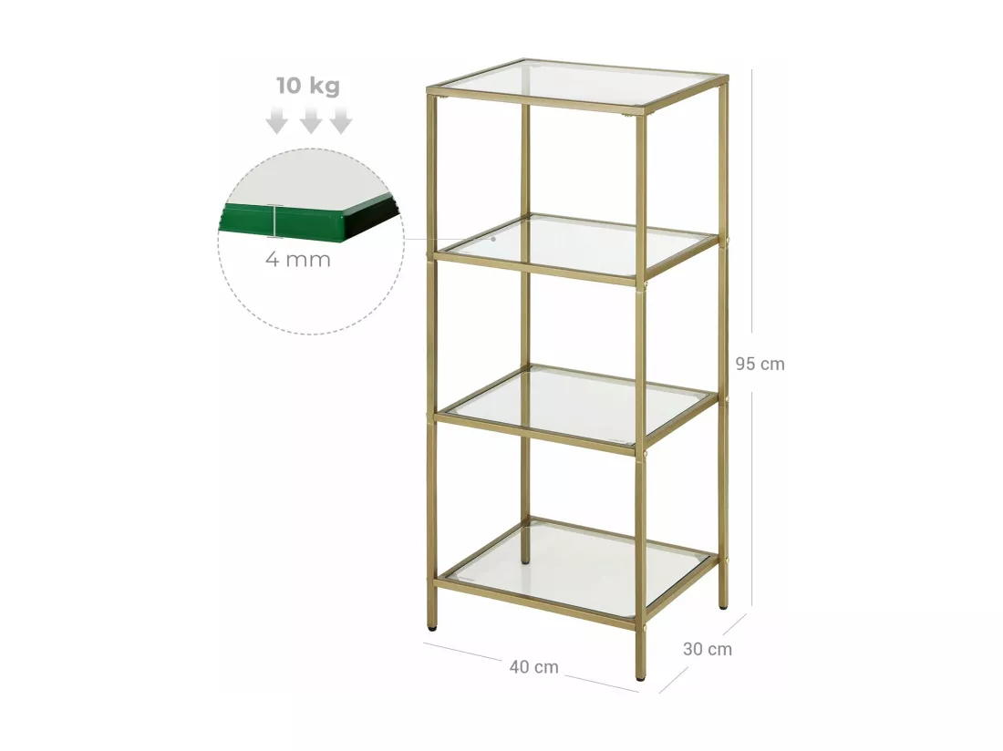 Étagère de rangement pour verre 40 x 30 x 95 cm 12_0002808