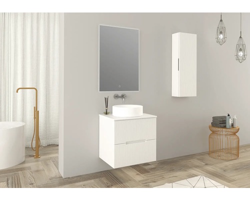 Jungborn SEDICI wastafelblad 61 x 50 cm wit zonder uitsparing