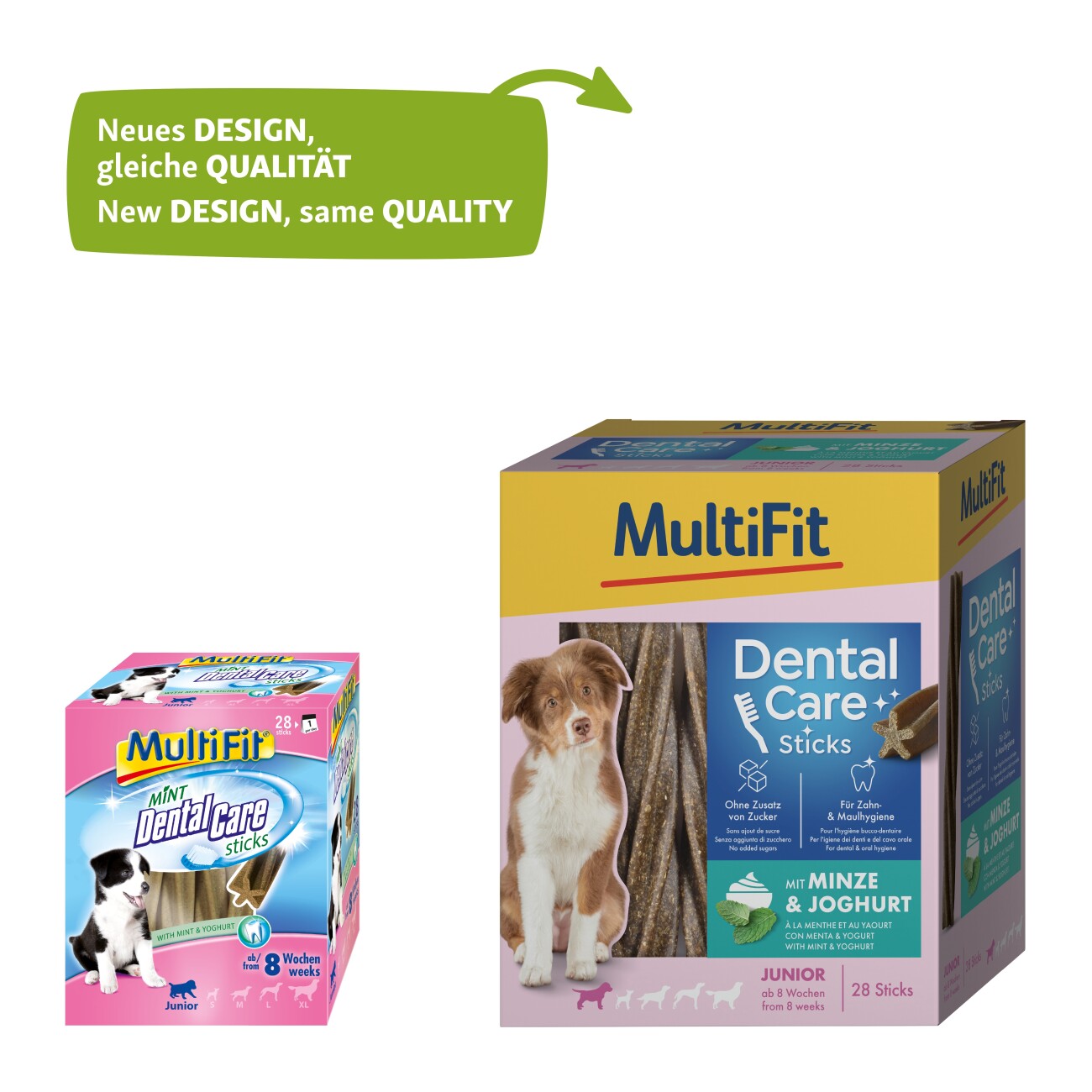 MultiFit Mint DentalCare sticks Junior Multipack 28 Stück