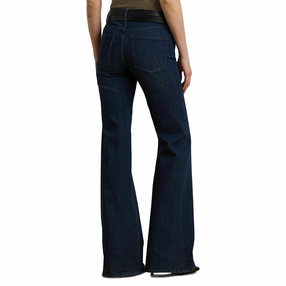 LAUREN RALPH LAUREN<br>Calça jeans flare retrô