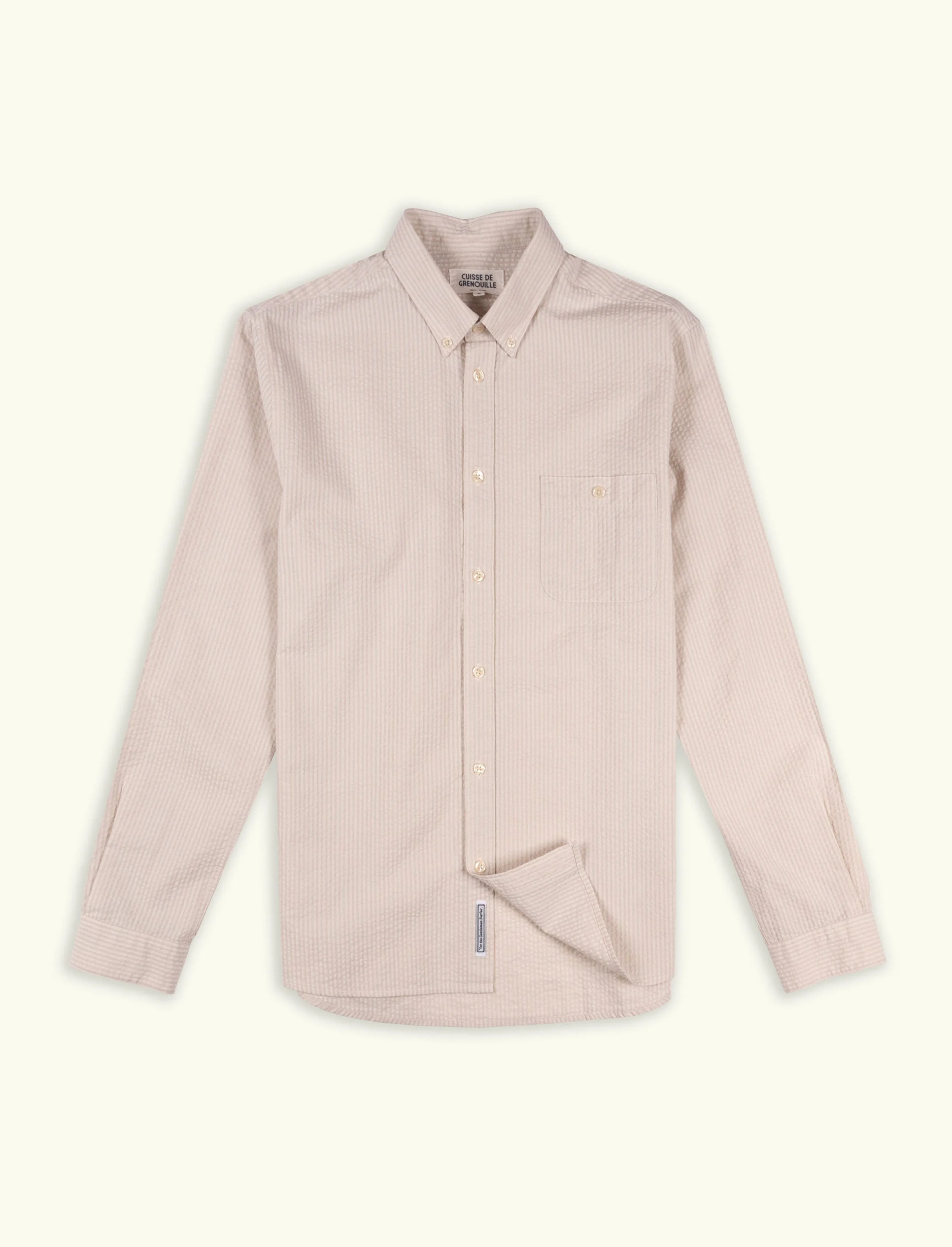 Chemiseseersucker | Beige