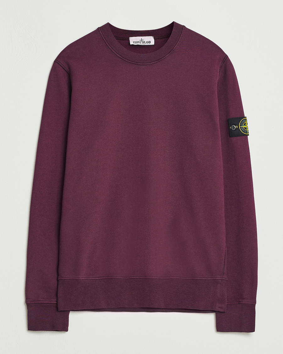Stone Island Garment Dyed Fleece Sweatshirt Amaranth