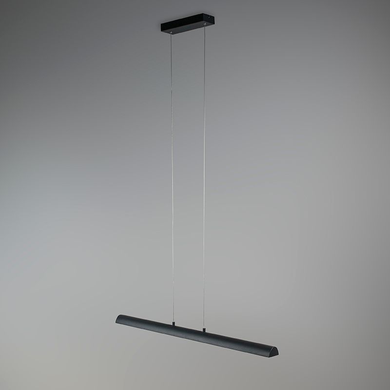 Hanglamp zwart met gouden binnenkant incl. LED - Balo 4