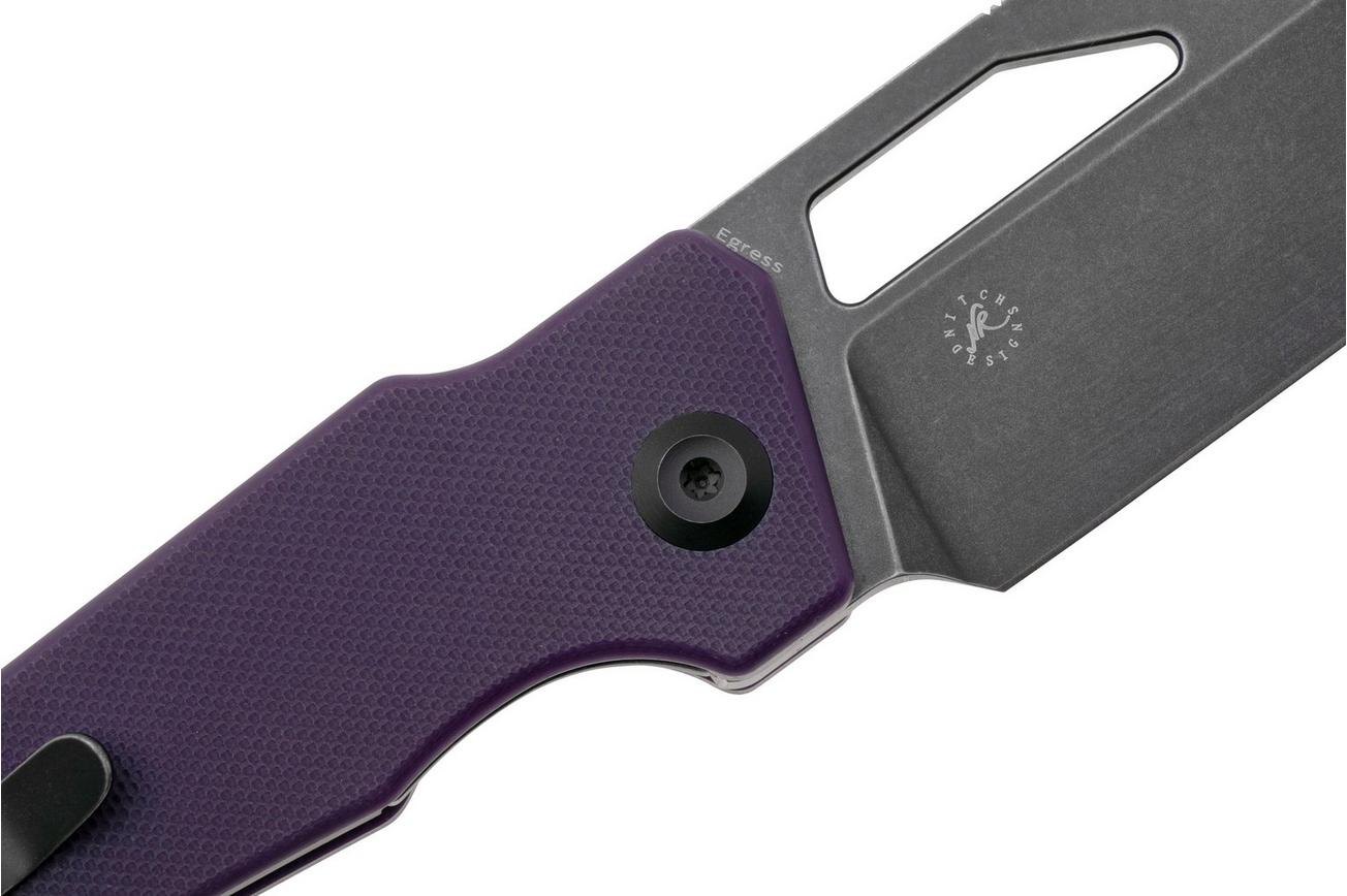 Kansept Egress T1033A3 Purple G10, Blackwashed 14C28N, zakmes