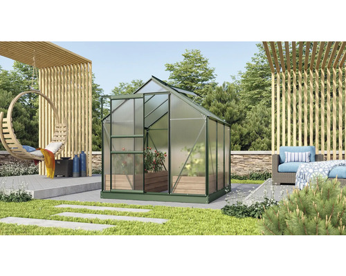 Vitavia Venus 3800 kas, 6 mm dubbelwandige polycarbonaat panelen, 195x195 cm, groen