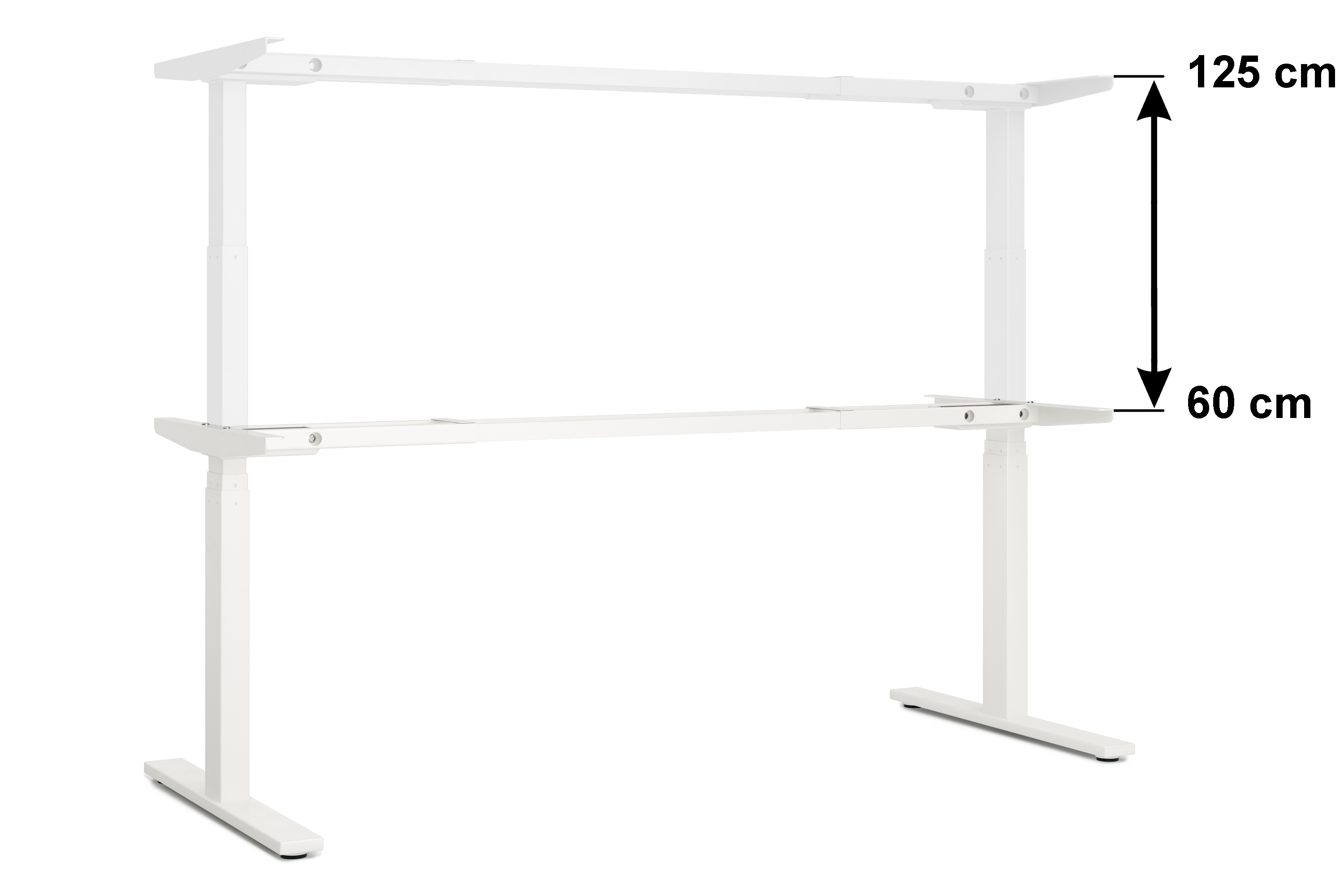 Stehpult elektrisch PREMIUM grau/weiss 180 x 90 cm