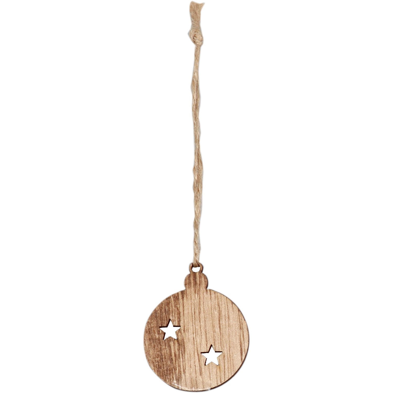 Hanger, hout, 4x5cm, Kerstbal, naturel