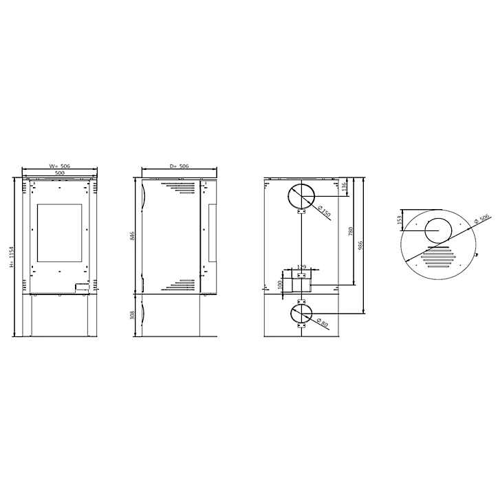 Poêle à bois en acier Bestove Cozy 7kW blanc 73m²