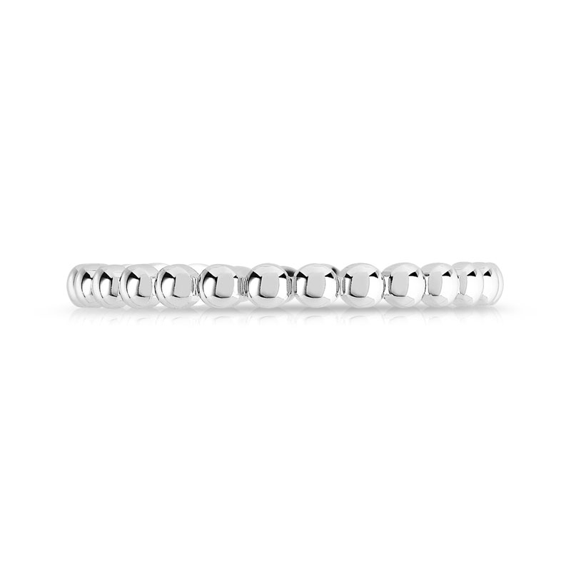 Bague or 375 blanc