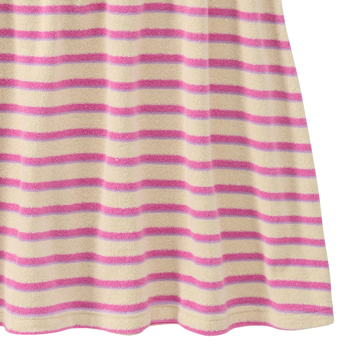 Yigga Mädchen Frottee-Kleid mit Streifen pink / creme