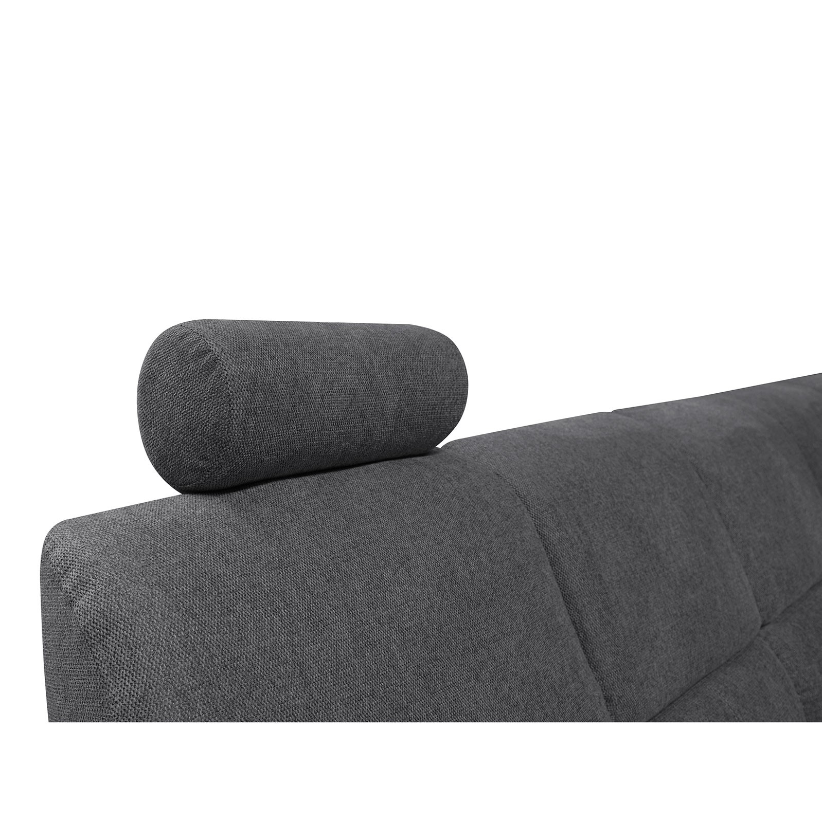 Ecksofa - graphit - Liegefunktion und Staukasten - 2-Sitzer rechts