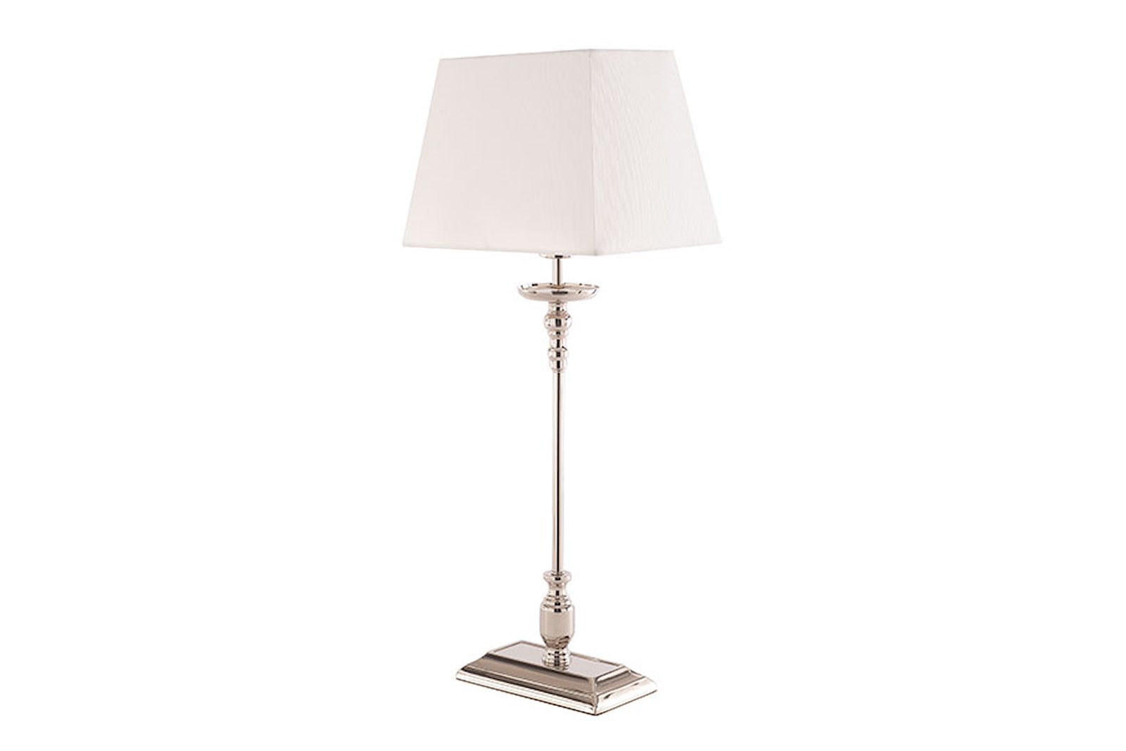 Dina bordlampe Krom. H47 cm med skjerm.