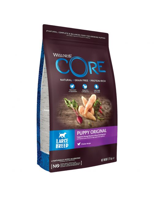 Wellness Core Grain Free Large Breed Puppy Kip - Hondenvoer