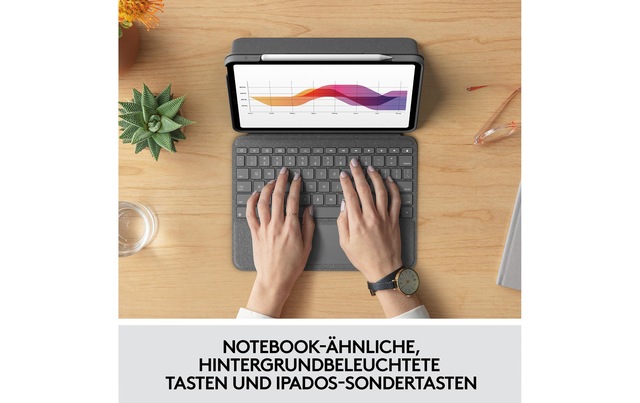 Logitech Tablet-Hülle »Folio Touch iPad Air (4. & 5. Gen)« Tablet 28 cm (11 Zoll)