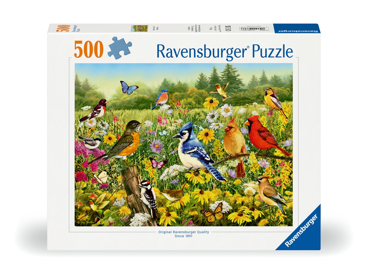 Ravensburger - Puslespil Birds in the Meadow 500 brikker